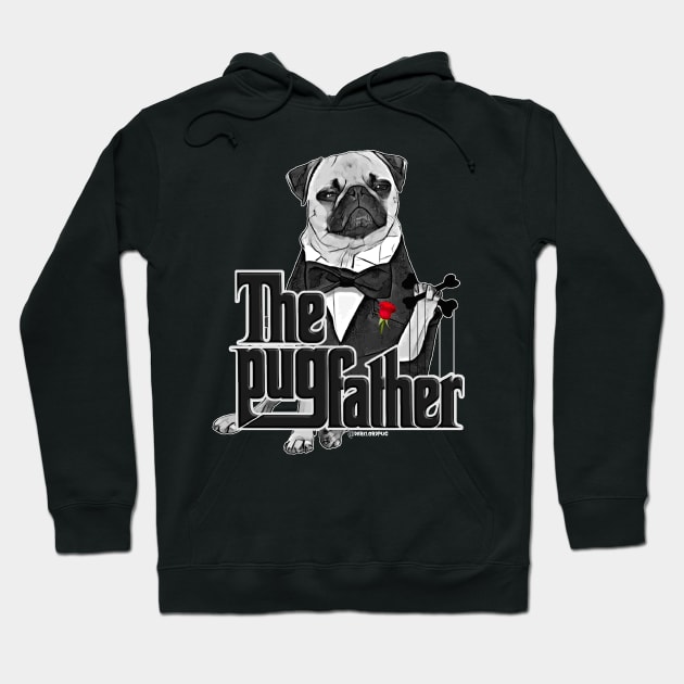 The Pugfather Hoodie by darklordpug